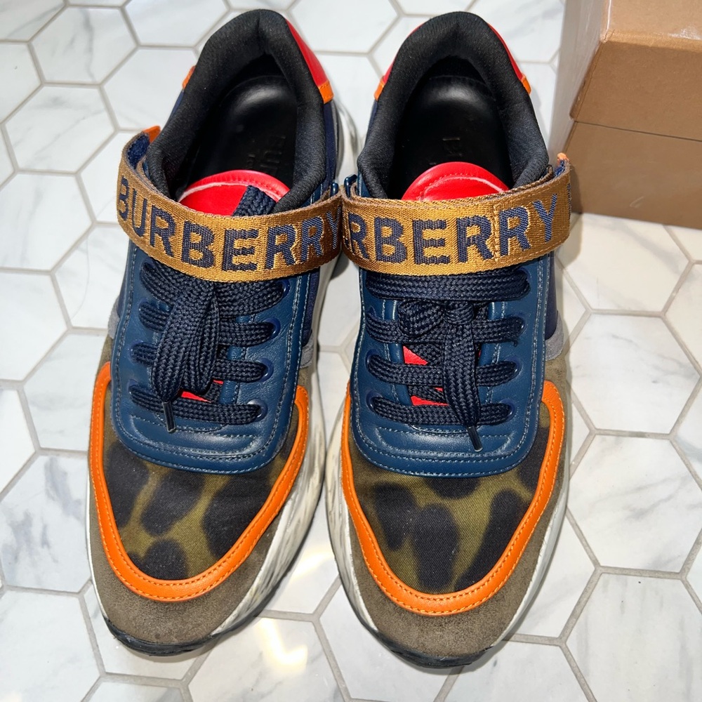 BURBERRY Ronnie Mixed Media Sneakers - Picture 6 of 13
